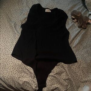 Universal Thread Black Sleeveless Bodysuit